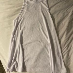 White ribbed mock neck tank xl